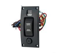 Panneau de commutation pour pompe de cale ON OFF ON OFF 12 V 24 V avec mode automatique et commande manuelle plus alarme 85 dB pour une sécurité accrue en mer