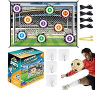 Panneau de compétences de Football - Pack d'activités pour Les Jeunes Comprenant Un Tableau de visée en Tissu et des piquets de Support, Une sphère de Coup de Pied compacte pour Encourager