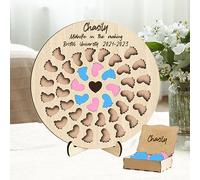 Panneau de comptage de naissance personnalisé avec 50 bébés/pieds/cœur/espaces, compteur de nom personnalisé pour naissance, sage-femme, cadeau pour naissance, sage-femme