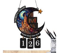 Panneau de Comptage des Livres Lus Cette Année - Accessoires pour Livres | Panneau de de Compteur de Lecture | pour Bibliothèque Coin Lecture Club Lecteurs Bibliothécaires Bureau à Domicile Salon Sall