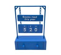 Panneau de comptage lu cette année - Décoration pour bibliothèque, coin lecture et bibliothèque - Panneau pour suivre les livres lus cette année - Pour femmes, hommes, lecteurs, écrivains Lite