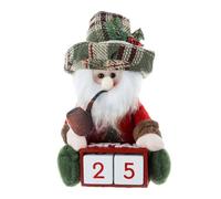 Panneau de compte à rebours de l'Avent - Calendrier de Noël, décoration d'hiver, affichage rustique classique | Décoration de table de compte à rebours du Père Noël pour le style de maison de vacances