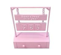 Panneau de compteur de livres - Tracker de lecture 3D - À suspendre - Pour la maison, la bibliothèque, la salle de classe, le bureau, la bibliothèque, les enseignants, les lecteurs - 10 x 5 x 13,7 cm