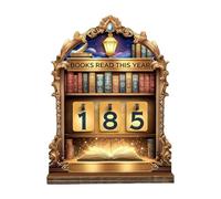 Panneau de comptoir de livres rétro - Noir/doré, décoration d'étagère, panneau de lecture Tra Tracker, panneaux à suspendre en métal, décoration de bibliothèque vintage, motivation de progrès de