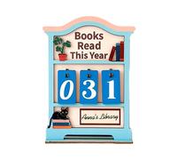 Panneau de comptoir en bois - Accessoires de lecture | Compteur de livres Lire cette année | Pour adolescents, enseignants, étudiants, lecteurs, hommes, femmes, filles