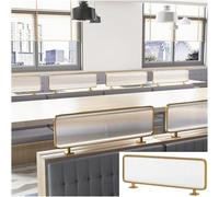 Panneau de confidentialité de bureau, séparateur de bureau - Cloison métallique durable pour espace de travail, couleur or, 40 x 50 cm - Solution élégante et peu encombrante pour améliorer l