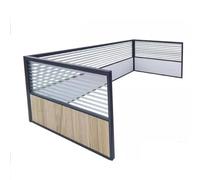 Panneau de confidentialité de bureau, séparateur de bureau sur mesure - Cloison en aluminium et verre de type T, cloison insonorisée pour un espace de travail plus privé et propice à la conc
