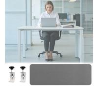 Panneau de Confidentialité Sous le Bureau, Séparateur de Table Cloison Acoustique Amovible Sans Percage pour Sous le Bureau avec Pinces pour Bibliothèque École Maison(Dark gray,80x60cm/31.5x23.6in)