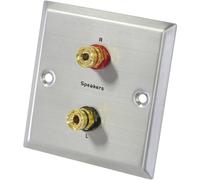 Panneau de connexion mur 2 prises banane Speakers