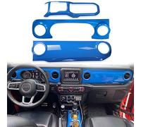 Panneau de Console Centrale en ABS Compatible avec Jeep Wrangler JL 2018-2023/ Jeep Gladiator JT 2020-2023 - Garniture intérieure pour Accessoires Jeep (Bleu)