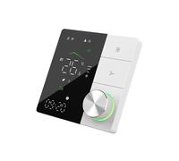 Panneau De Contrôle De Température Du Contrôleur De Climatisation Centrale Thermostat Intelligent Avec Bouton Contrôleur De Température WIFI(Black and White,2P-With WiFi)