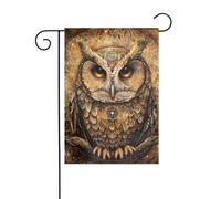 Panneau de cour de Noël imprimé chouette 30,5 x 45,7 cm double face extérieur arbre de Noël hiver cour drapeau décoratif