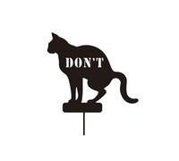 Panneau de cour Iron Don't Pooping Dog/Cats avec piquet en fer pour extérieur