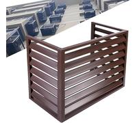 Panneau de couverture de climatisation en aluminium,support de fleurs,grille extérieure,clôture de climatisation pour appareils extérieurs,clôtures,stores (couleur:gris,4 côtés,taille:1,5p)