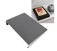 Panneau de Couverture de Cuisinière à Gaz Couvercle Supérieur de Cuisinière en Acier Inoxydable Noir Couvercle de Table de Cuisson Antidérapant pour Agrandir L'espace de Cuisine