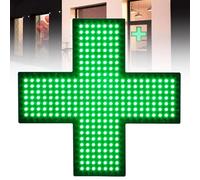 Panneau de croix médical LED - Lampe de pharmacie d'intérieur avec interrupteur à tirer, 3 modes de fonctionnement, taille : 480 mm x 480 mm x 25 mm, idéal pour les pharmacies