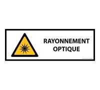 Panneau de danger - Rayonnement optique - W027 - horizontal 297 x 105 mm PVC 2 mm