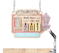 Panneau de de livre en bois - Décoration de bibliothèque, marqueur de progression de lecture, accessoire d'étagère rustique | Enseignants Femmes Librarians Readers Bookworms Bookshelf