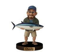 Panneau de décoration de bureau avec nom personnalisé pour les amateurs de pêche sur le terrain, cadeau commémoratif pour papa, grand-père, décoration de table, plaque en acrylique