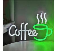 Panneau de décoration murale à DEL pour café, bar, cuisine, avec interrupteur à intensité variable et chaîne de suspension, alimentation USB 5 V