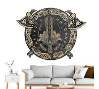 Panneau de décoration murale en bois, panneau en bois d'art mural | Panneau décoratif d’art scandinave pour homme | Ornement esthétique en à suspendre pour hôtel, salon, club, ferme, salle d'ét
