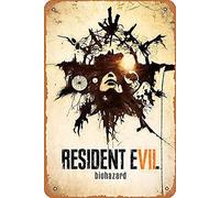 Panneau de décoration murale - Poster Resident Evil 7 Biohazard - 20,3 x 30,5 cm - Plaque en métal vintage pour bar, grotte d'homme