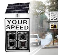 Panneau De Détecteur De Vitesse Radar Numérique pour Les Routes à Vitesse Limitée dans Les Parcs Industriels, Panneau D'affichage De La Vitesse Radar avec Affichage White 60 * 90