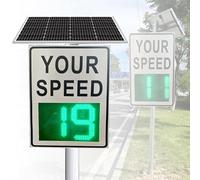 Panneau de détection de radar à énergie solaire, indicateur de limite de vitesse clignotant pour rues, quartiers, routes, écoles, parkings