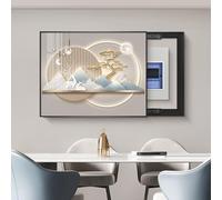 Panneau De Disjoncteur Caché, Peinture Décorative, Couvercle De Panneau Électrique Décoratif, Rail Silencieux, Sculpture Murale Décorative Pour Salon, Bureau, Entrée(A,60 * 50cm)