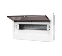 Panneau de disjoncteur encastré à 16 espaces, boîte de distribution domestique à 16 circuits, panneau de commutation d'air avec rail DIN pour câblage électrique sûr (16 circuits)