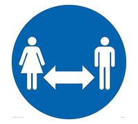 Panneau de distance sociale sans numéro de 2 m ou distance
