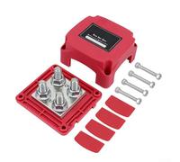 Panneau de distribution de barre omnibus 400 A conçu pour les systèmes de 12 V à 48 V CC utilisés dans les camping-cars, bateaux, camions et véhicules industriels (rouge)