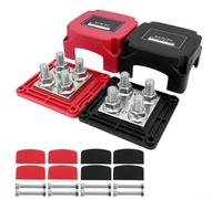 Panneau de distribution M10 robuste de 400 A pour configurations d'alimentation 12 V/48 V CC (rouge + noir)