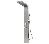 Panneau de douche avec douche à effet pluie, barre de douche en acier inoxydable, douche de massage, douchette à main, colonne de douche pour montage mural, top amovible (couleur rouille)