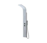 PANNEAU DE DOUCHE EN ALUMINIUM BLANC AVEC POMMEAU ET HYDROMASSAGE