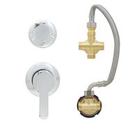 Panneau de douche en laiton 3/4/5 voies mitigeur eau chaude et froide inverseur colonne contrôle valve thermostatique cartouche céramique (fileté 4 voies)