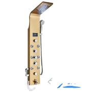 Panneau de douche LED - OEM - Golden 8009 - 6 modes pluie & cascade - LCD intelligent - LED bleue activée par débit
