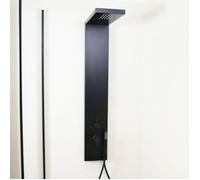 Panneau de douche mitigeur mécanique ESSEBAGNO Essekadra - noir mat