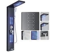 Panneau de douche, système de douche mural avec LED, colonne de douche multifonctionnelle, douche à effet pluie, douche cascade, douche de massage, douchette à main, kit complet de panneau de douche