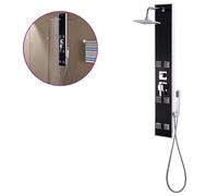 vidaXL Panneau de douche Verre 18 x 42,1 x 120 cm Noir