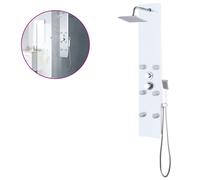 vidaXL Panneau de douche Verre 25 x 44,6 x 130 cm Blanc
