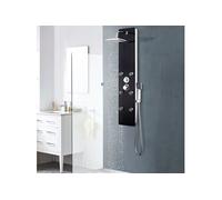 vidaXL Panneau de Douche Verre 25x44,6x130 cm Noir Unité de Douche