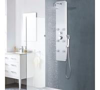 Panneau de Douche Verre 25x44,6x130 cm Noir Unité de Douche vidaXL