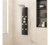 Panneau de douche Verre 25x47,5x130 cm Noir