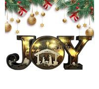 Panneau de en bois de Noël - Design créatif de Noël, ornements de lettres JOY | Artisanat en bois de décoration du ministère de l'Intérieur, ornements de décoration de la maison pour le d