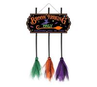 Panneau de en Bois d'halloween, décorations de Panneau de Porte d'halloween - Panneau d'halloween Panneau de Porte de en Bois - Outil de décoration avec Trois Boucles métalliques