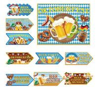 Panneau de Fête de la Bière Allemande,Enseignes Oktoberfest pour Patio et Jardin | Pièce Maîtresse en Bois Stable pour Événements Extérieurs Invités Allemands