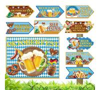 Panneau de Fête de la Bière Allemande - Panneau de pour Fête de la Bière Allemande,Pièce Maîtresse en Bois Stable pour Événements Extérieurs Invités Allemands