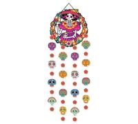 Panneau de fête mexicaine pour fête des morts pour Halloween, picado, fête de fête, décoration mexicaine, rideau bannière H2J7 Papel
