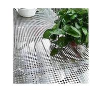 panneau de filet métallique, Tailles multiples argentées perforées par panneau de sécurité ventilation maille en métal l'acier inoxydable 304(6mm Mesh,40x40cm)